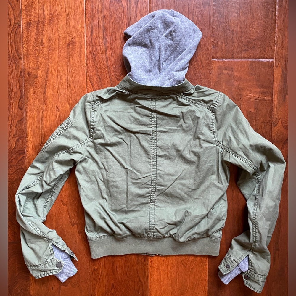 Green hooded Hollister jacket - Picture 5 of 5
